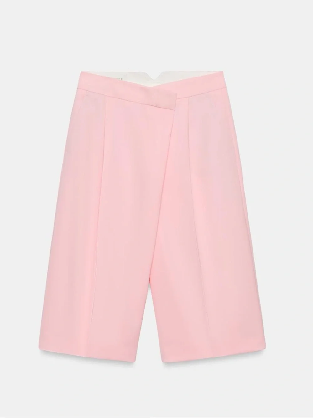 Zara 2 pieces set: Cropped Blazer w Shoulder Pads & Cross Front Pleated Shorts